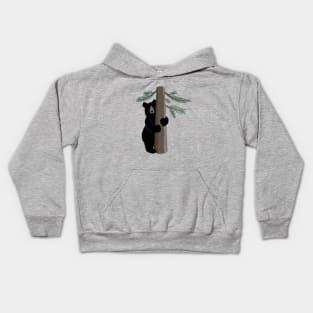 Tree Hugger Black Bear Animal Conservation Environmental Kids Hoodie